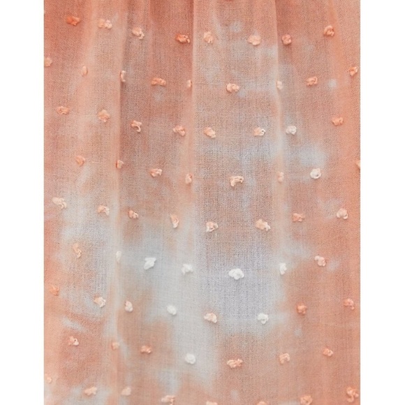 Torrid size 00 M/L PEACH TIE-DYE CLIP-DOT KIMONO - Picture 5 of 12